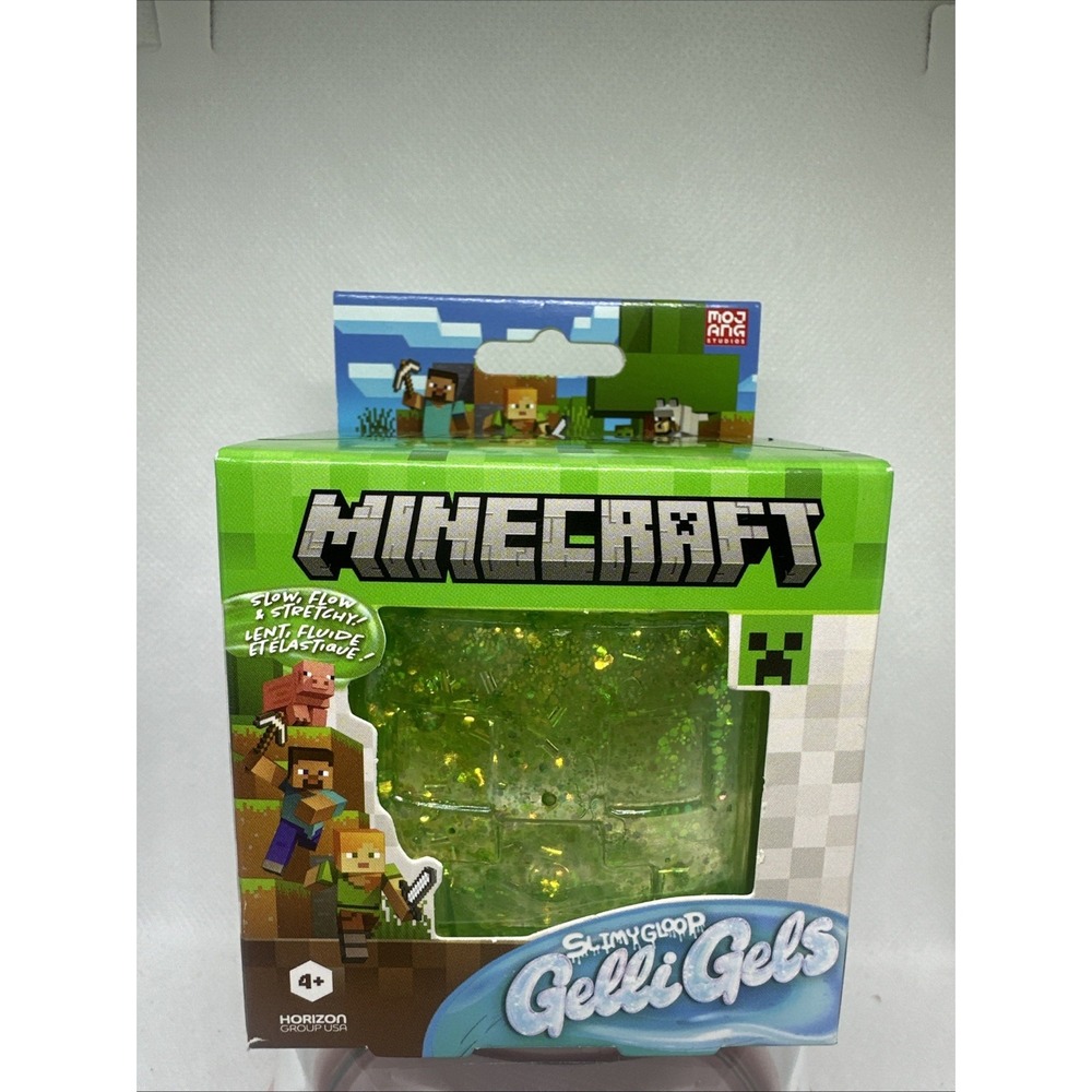 Minecraft Slimygloop Gelli Gels Creeper Green Squishy Fidget Toy New Sealed